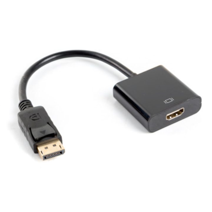 Adaptador Lanberg DisplayPort macho-HDMI fêmea 10cm (AD-0009-BK)