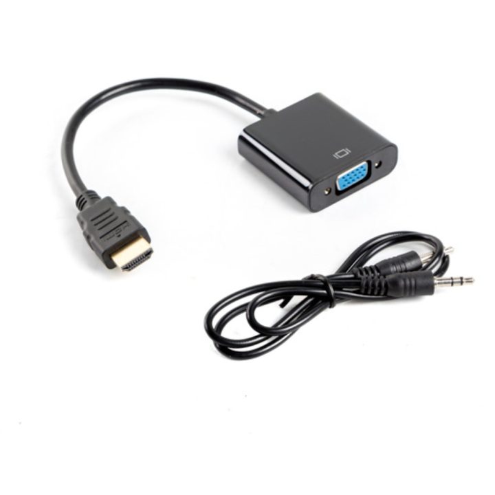 Lanberg HDMI Male to VGA Female + 3.5mm Female Mini-jack Adapter 20cm…