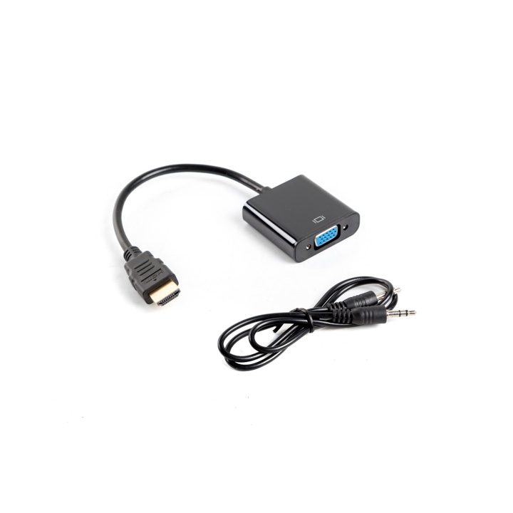 Lanberg HDMI Male to VGA Female + 3.5mm Female Mini-jack Adapter 20cm…