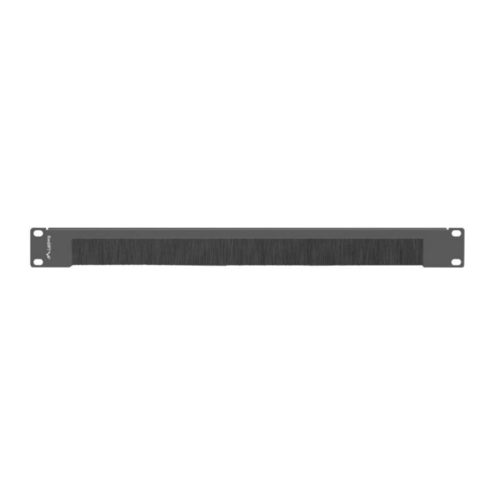 Lanberg 1U Black Brush Cable Pass-Through Panel (AK-1103-B)