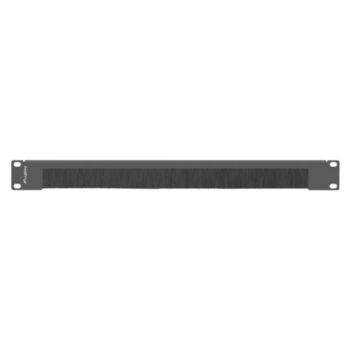 Lanberg 1U Black Brush Cable Pass-Through Panel (AK-1103-B)