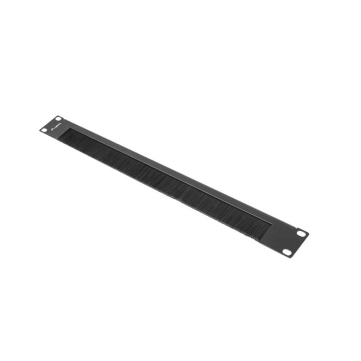 Painel passacabos com escova Lanberg 1u preto (AK-1103-B)