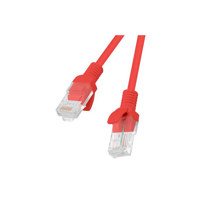 Lanberg Cat.6 UTP Patch Cable 10m Red Fluke Passed (PCU6-10CC-1000-R)