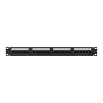 Patch panel Lanberg 24 puertos 1u cat.6a UTP 19 pulgadas negro…