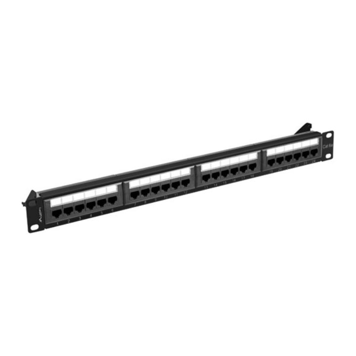 Lanberg 24-Port 1U Cat.6A UTP 19-Inch Black Patch Panel (PPUA-1024-B)