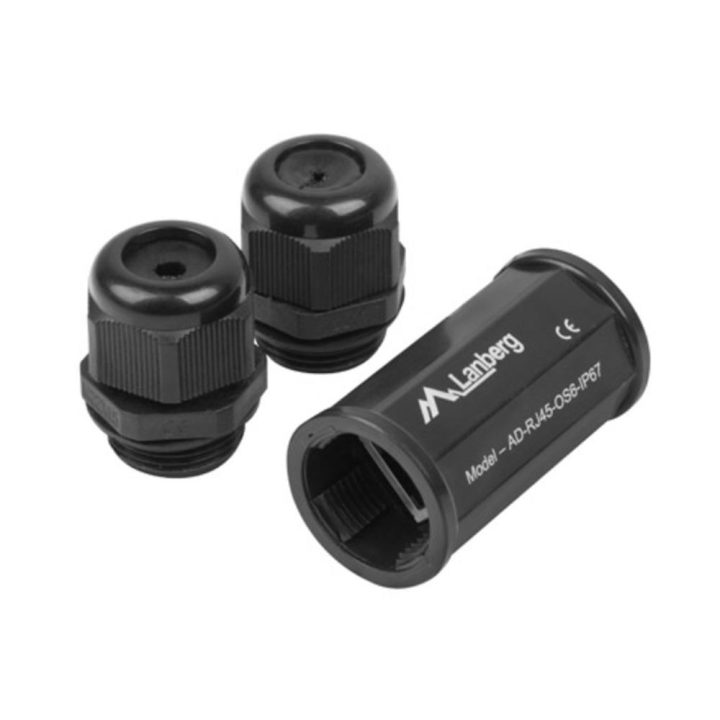 Lanberg RJ45 Female-to-Female Adapter (AD-RJ45-OS6-IP67)