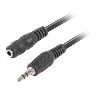 Cable estereo Lanberg jack 3.5 mm macho-jack 3.5mm hembra 5m negro…