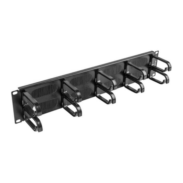 Lanberg Cable Organizer 10 Rings 19 inch 2U Type B with Brush Black…