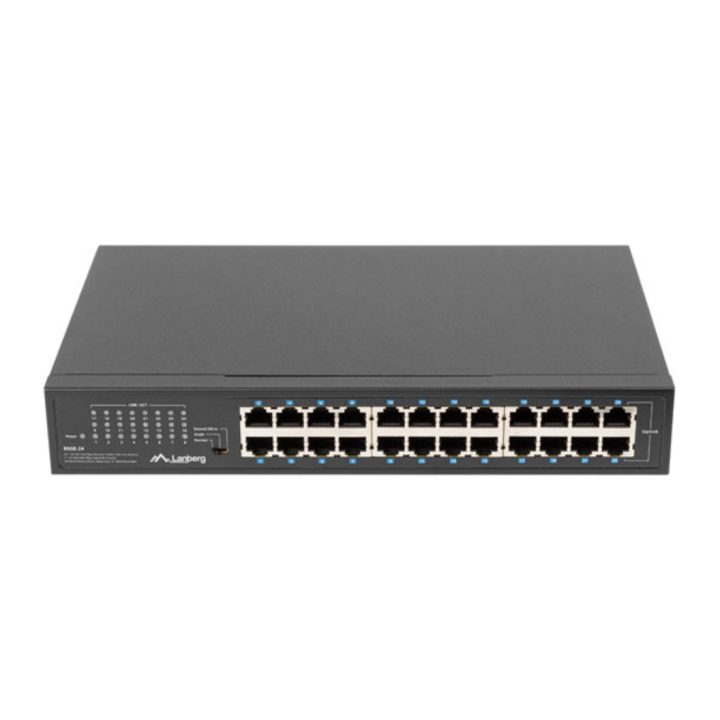 Lanberg RSGE-24 Unmanaged Gigabit Ethernet (10/100/1000) Switch 1U…
