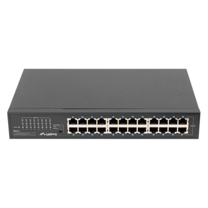 Lanberg RSGE-24 Unmanaged Gigabit Ethernet (10/100/1000) Switch 1U…