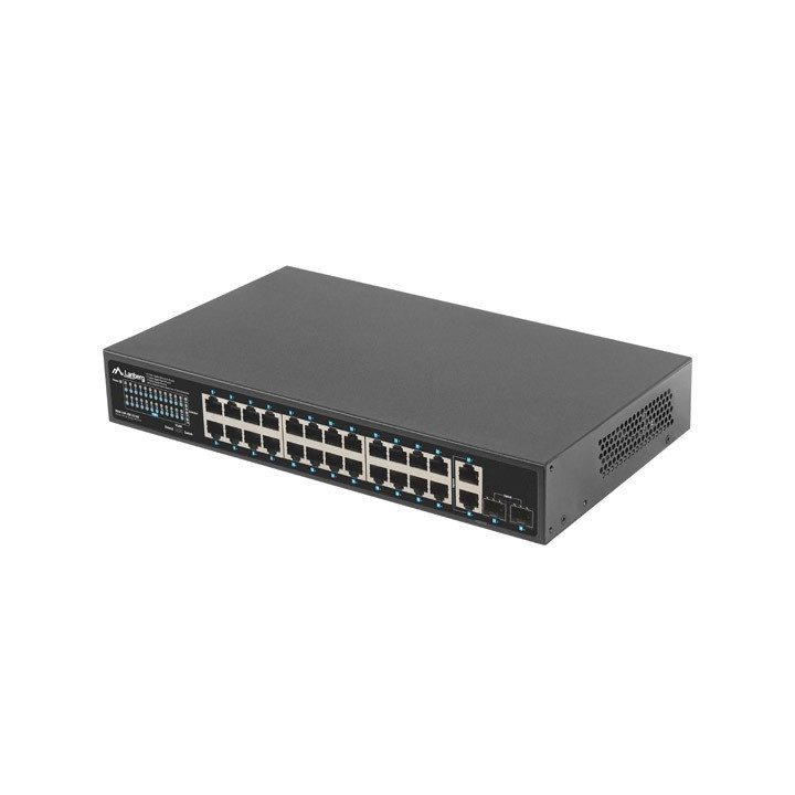 Lanberg 24-Port 1GB PoE+ Switch - 2x SFP 2x Gbit Ethernet 360W…