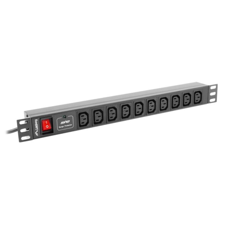 Lanberg PDU-10I-0200-IEC-BK Power Distribution Unit (PDU) 10 AC…