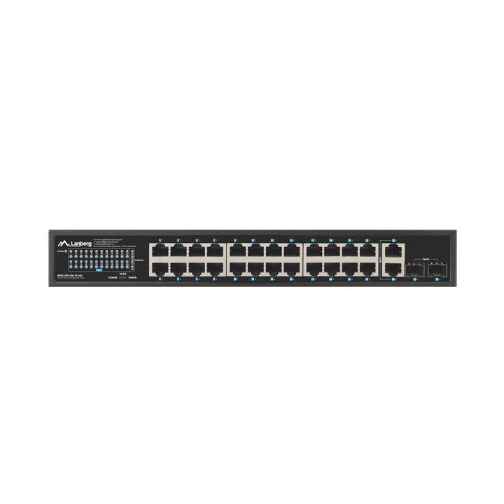 Lanberg 24-Port 1GB PoE+ Switch - 2x SFP 2x Gbit Ethernet 360W…