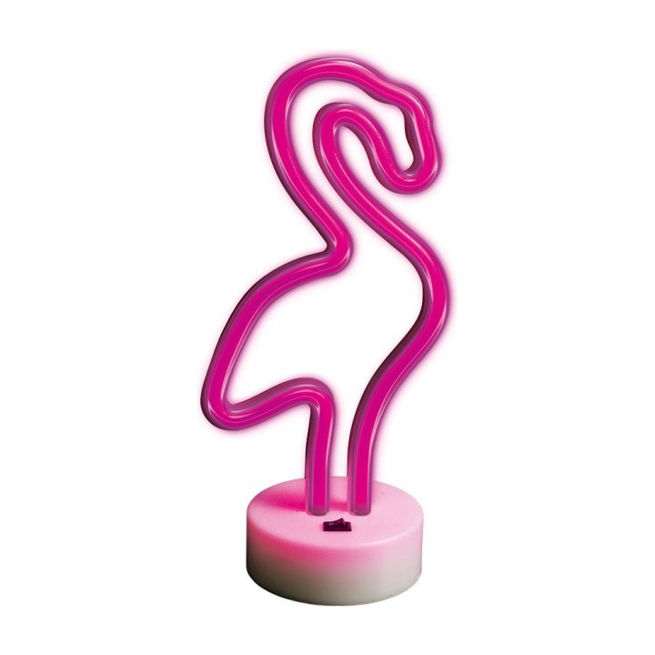 Lâmpada Forever neon LED com suporte flamingo rosa (RTV100302)