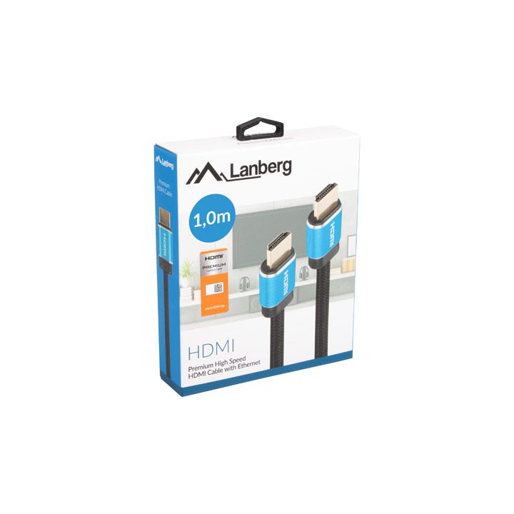 Lanberg HDMI Cable m-m v2.0 premium certificate 1m black…