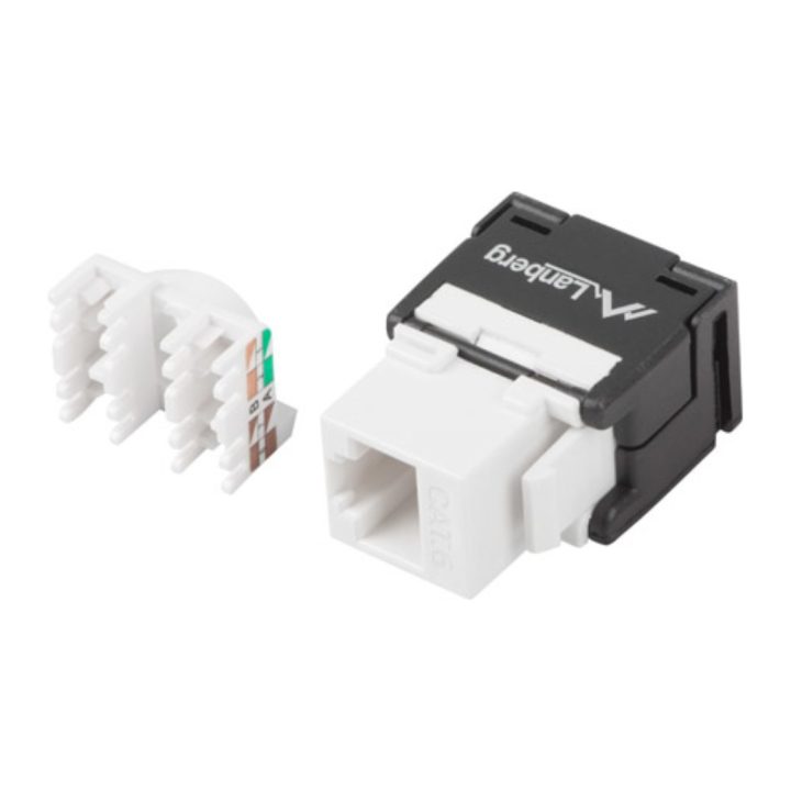 Lanberg Cat.6 UTP RJ45 Keystone Connector 180º Toolless (KSU6-2000)