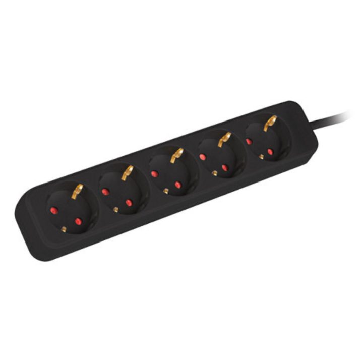Lanberg Power Strip 5 Schuko Outlets Black 1.5m (PS0-05F-0150-BK)