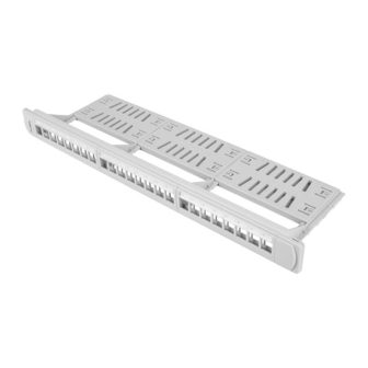 Patch panel Lanberg 24 portas 1U rack 19 polegadas organizador…