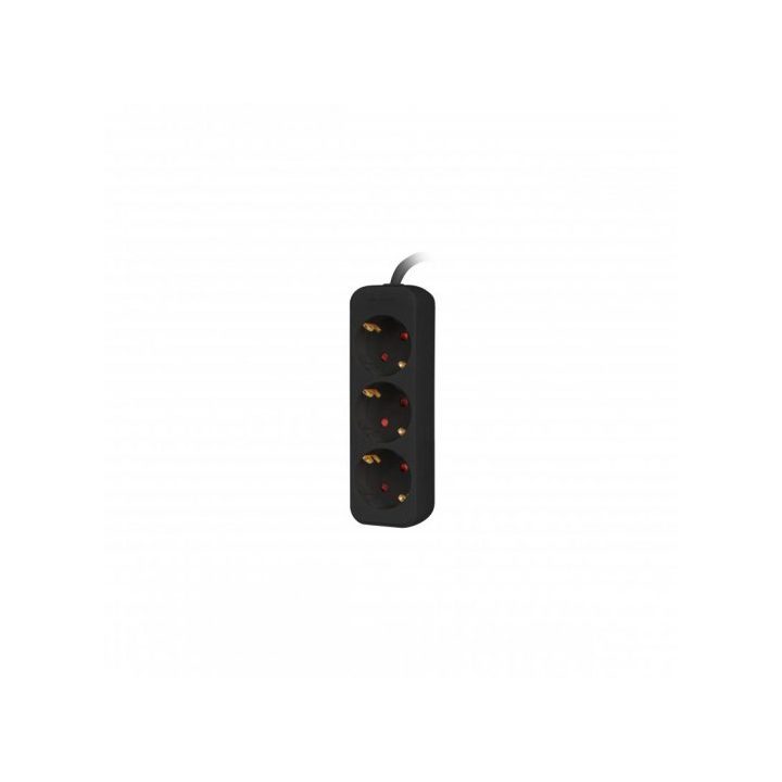 Lanberg Power Strip 3 Schuko Outlets Black 1.5m (PS0-03F-0150-BK)