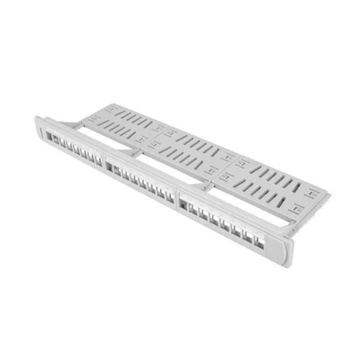 Lanberg 24-Port 1U 19-Inch Rack Patch Panel Keystone Module Organizer…