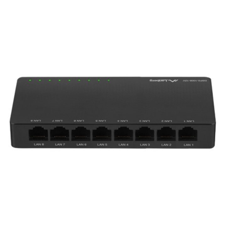 Lanberg DSP2-1008-12V Unmanaged Gigabit Ethernet (10/100/1000) Switch…