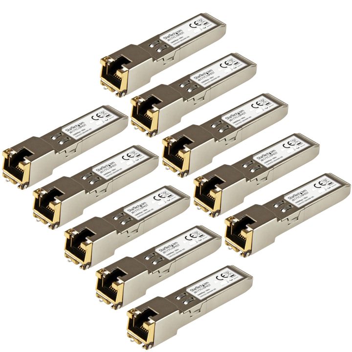 StarTech.com 10-Pack HPE J8177C Compatible SFP Transceiver Modules -…