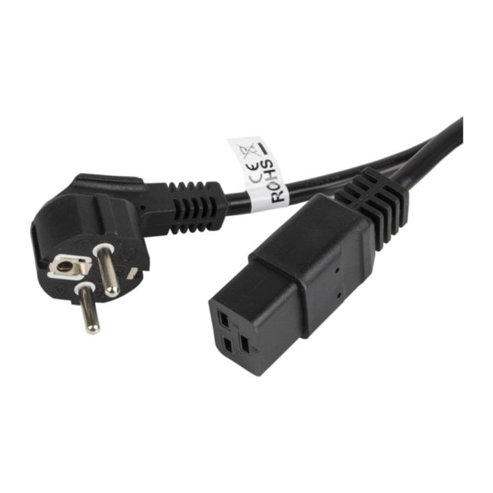 Lanberg CA-C19C-10CC-0018-BK Power Cord Black 1.8 m CEE7/7 C19 Coupler