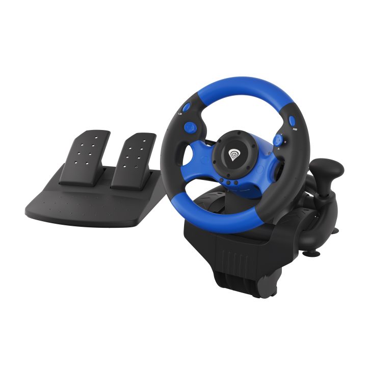 GENESIS Seaborg 350 Preto, Azul USB Volante + Pedais Nintendo Switch…