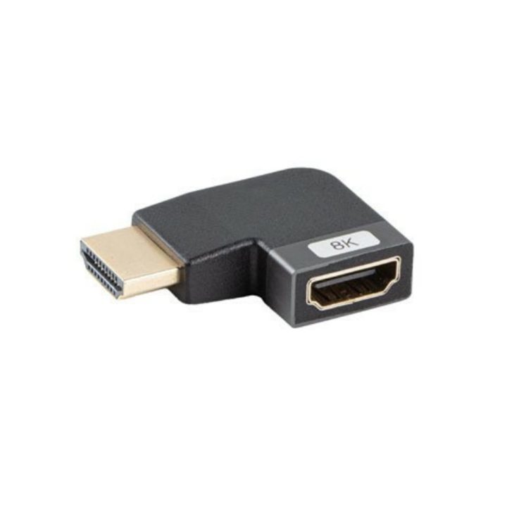 Adaptador HDMI 8K Lanberg macho-fêmea ângulo esquerdo (AD-HDMI-09)