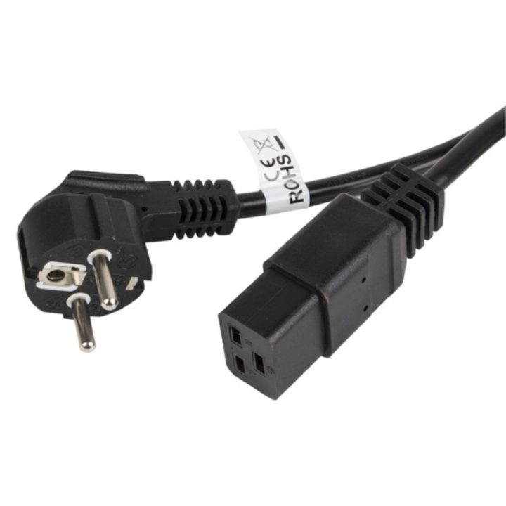 Lanberg CA-C19C-10CC-0018-BK Power Cord Black 1.8 m CEE7/7 C19 Coupler
