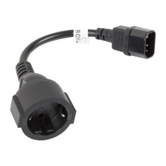 Cabo Lanberg adaptador IEC 320 C14-Schuko CEE7 fêmea 20cm…