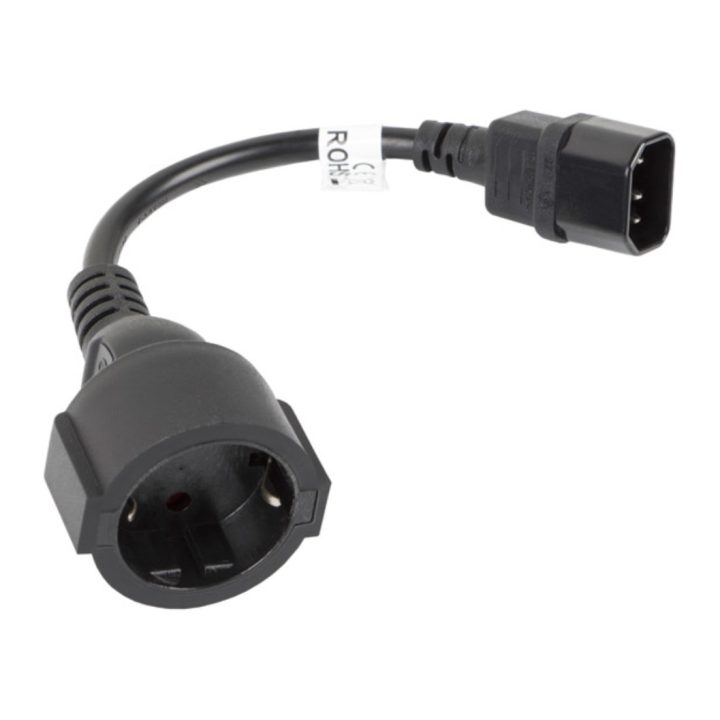 Cable Lanberg adaptador iec 320 C14-schuko CEE7 hembra 20cm…