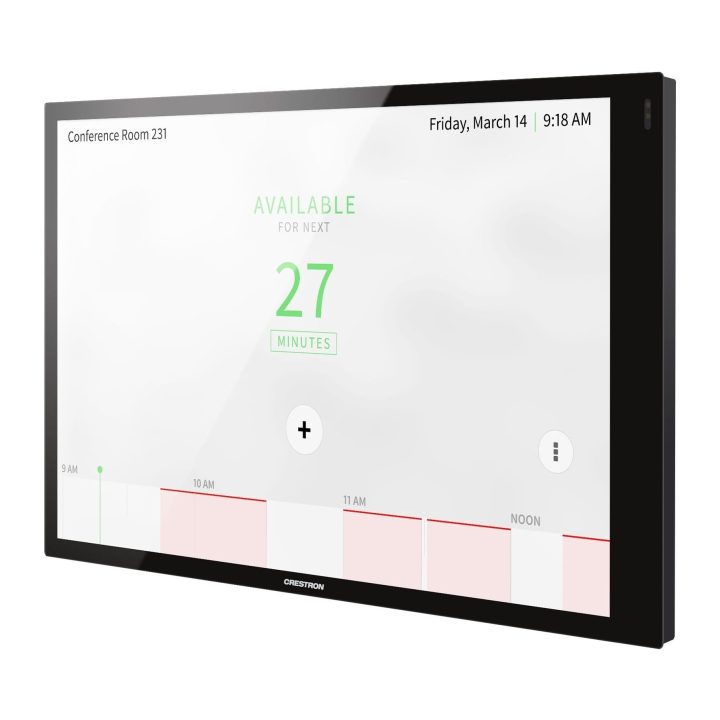Crestron 10.1 in. wall mount touch screen, black smooth…