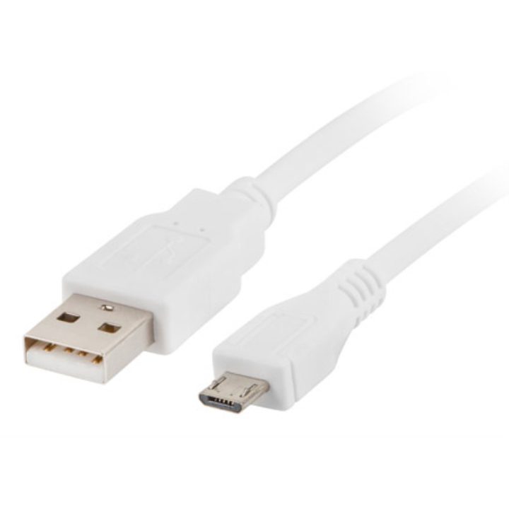Cable USB Lanberg 2.0 macho-micro USB macho 1m blanco…