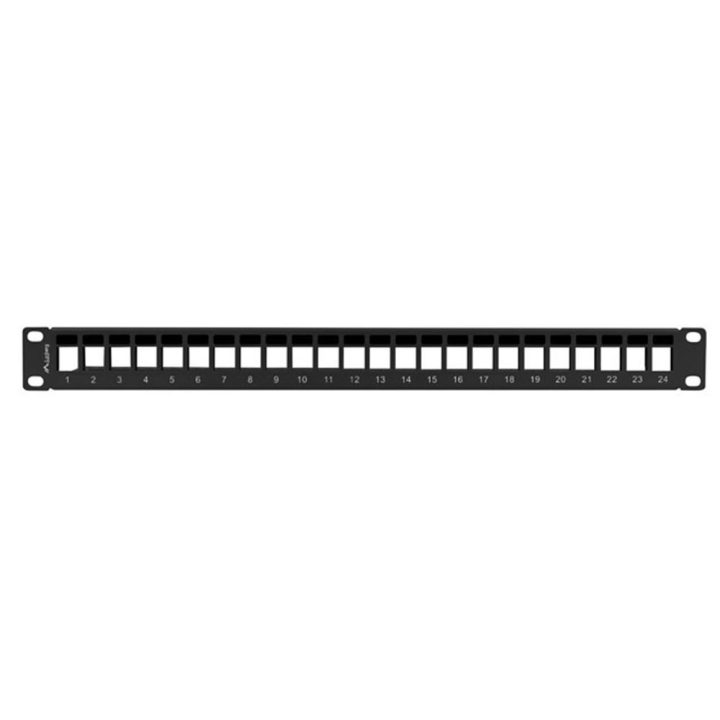 Lanberg 24-Port 1U 19" Rack Patch Panel for Keystone Modules Black…