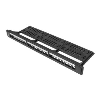 Patch panel Lanberg 24 portas 1U rack 19 polegadas organizador…