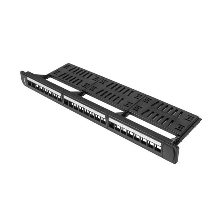 Patch panel Lanberg 24 portas 1U rack 19 polegadas organizador…