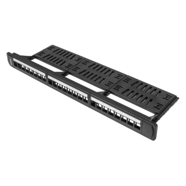 Lanberg Patch Panel 24 Ports 1U 19-inch Rack Keystone Module…