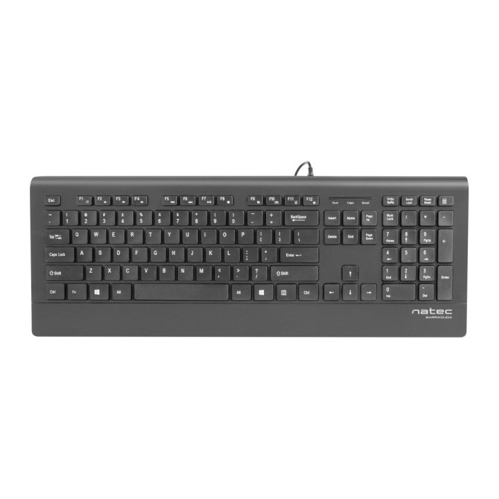 Teclado Universal Natec Barracuda USB QWERTY Espanhol Preto (NKL-1717)