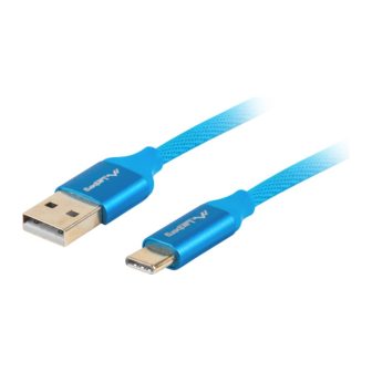 Cable USB Lanberg 2.0 macho-USB-C macho quick charge 3.0 1m azul…