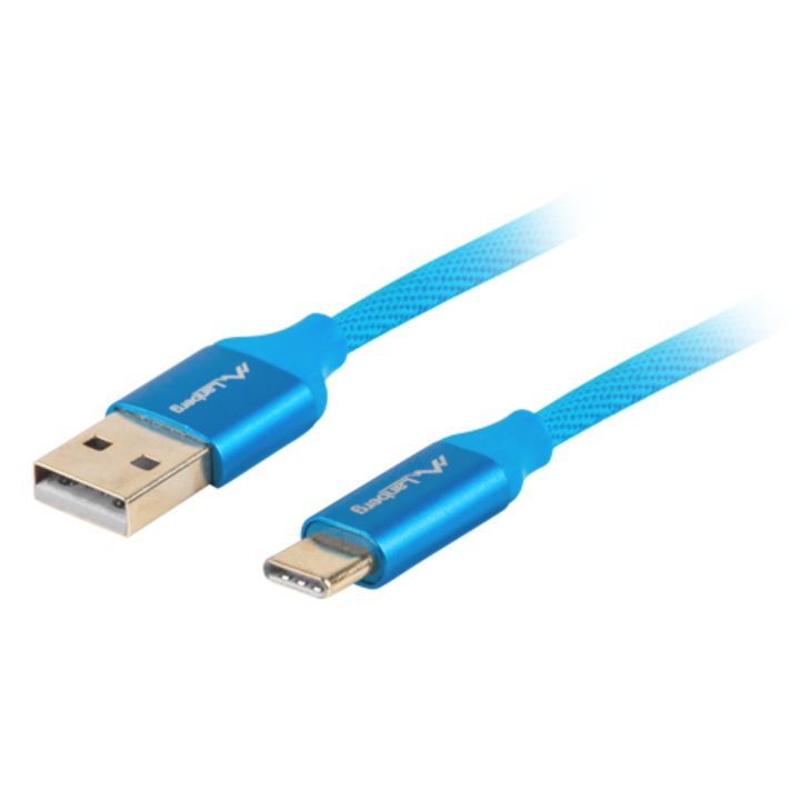 Cabo USB Lanberg 2.0 macho-USB-C macho quick charge 3.0 1m azul…
