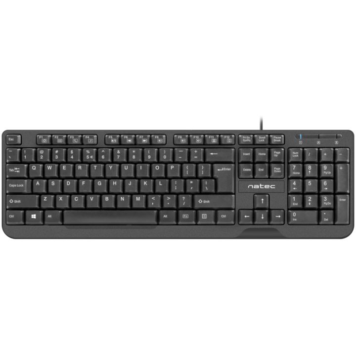 Natec Trout Office Keyboard USB QWERTY Spanish Black (NKL-1720)