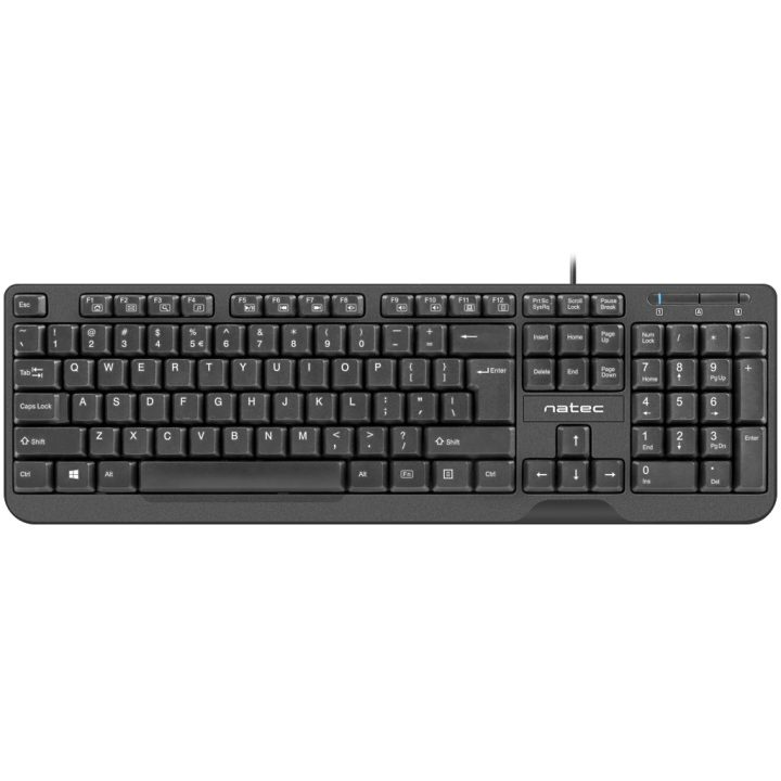 Natec Trout Office Keyboard USB QWERTY Spanish Black (NKL-1720)