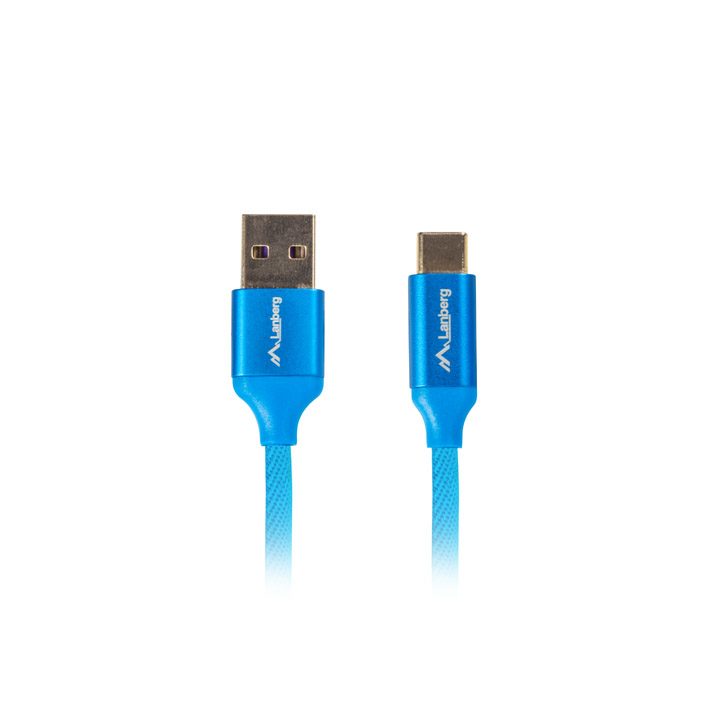 Cabo USB Lanberg 2.0 macho-USB-C macho quick charge 3.0 1m azul…