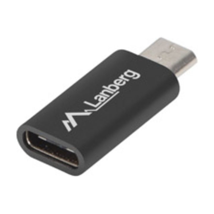 Adaptador Lanberg USB 2.0 USB-C f-micro-b macho preto (AD-UC-UM-01)