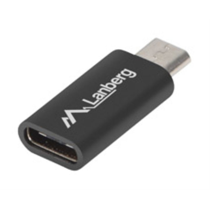 Lanberg USB 2.0 USB-C Female to Micro-B Male Adapter Black…