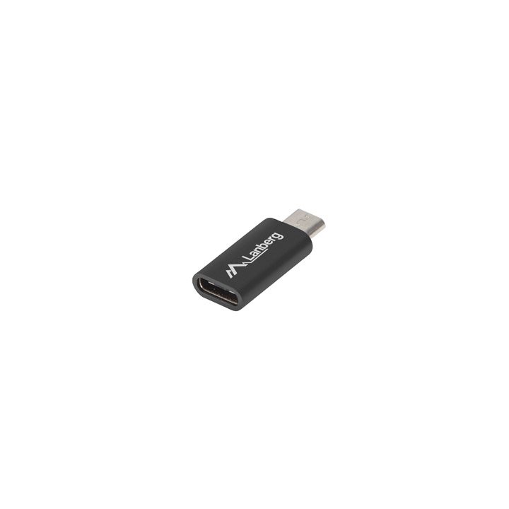 Adaptador Lanberg USB 2.0 USB-C f-micro-b macho preto (AD-UC-UM-01)