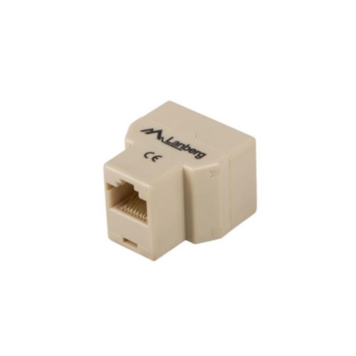 Adaptador RJ45 Lanberg splitter UTP hembra hembra (AD-RJ45-2RJ45-OU)