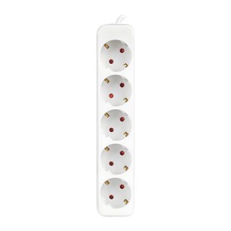 Lanberg PS0-05F-0150-W base múltiple 1,5 m 5 saídas CA Interior Branco