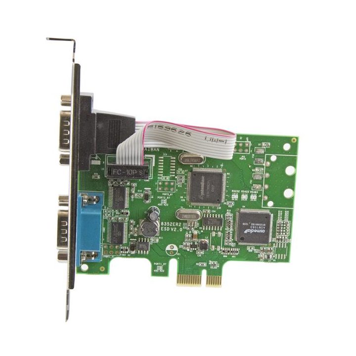 StarTech.com 2-Port DB9 RS232 PCI Express Serial Card with 16C1050…